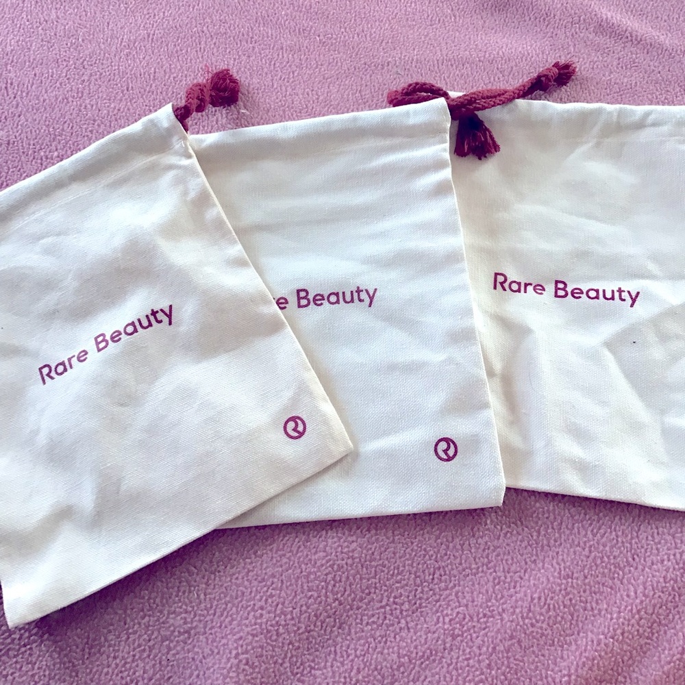 Rare Beauty 3 dust bags ideal for gifts , travel, laundry etc.. New Authentic
